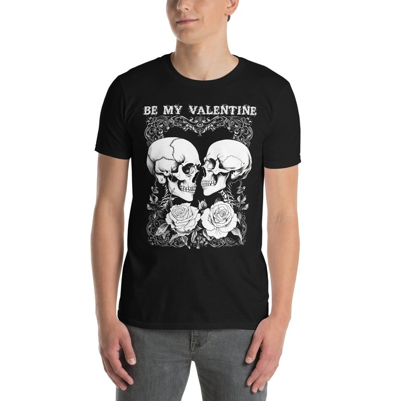 Be My Valentine: Skulls and Roses Unisex T - ShirtT - ShirtGalactrip CoutureBe My Valentine: Skulls and Roses Unisex T - Shirt