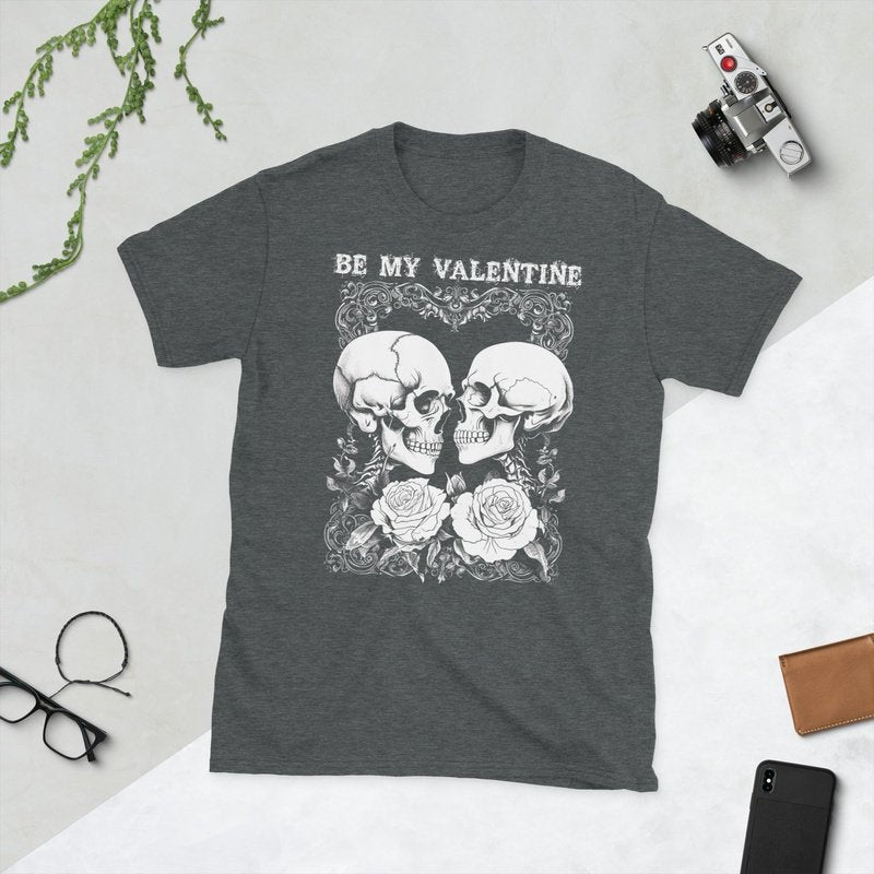 Be My Valentine: Skulls and Roses Unisex T - ShirtT - ShirtGalactrip CoutureBe My Valentine: Skulls and Roses Unisex T - Shirt