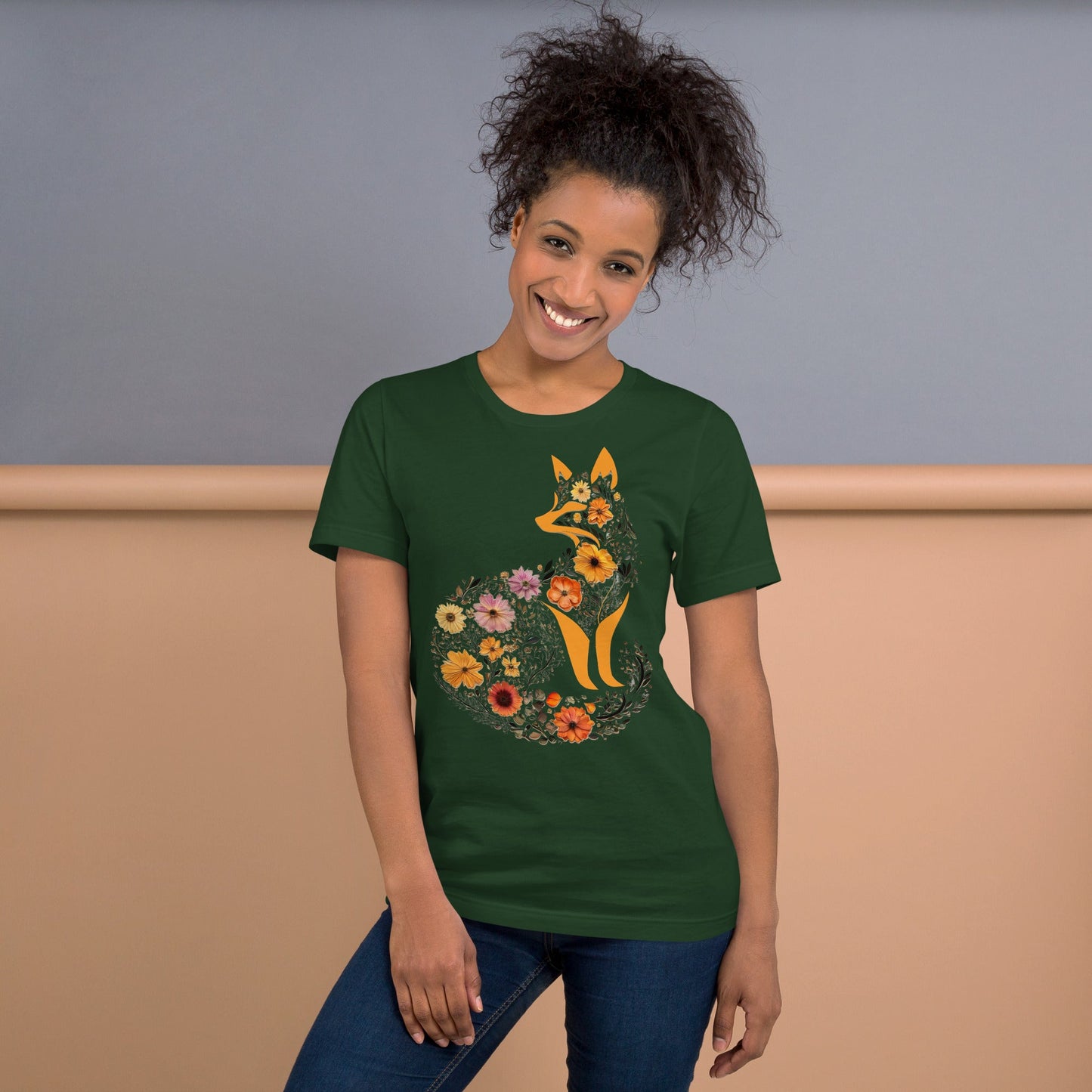 Boho Fox Floral T-ShirtT-ShirtGalactrip CoutureProduct mockup