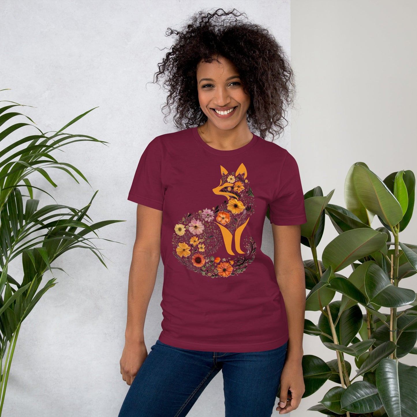 Boho Fox Floral T-ShirtT-ShirtGalactrip CoutureProduct mockup