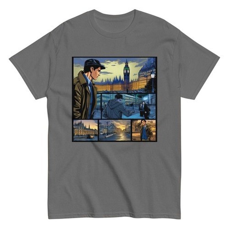 Comic Book Page Tshirt - Detective in London Mystery SolverT - ShirtGalactrip CoutureComic Book Page Tshirt - Detective in London Mystery Solver | Unique Design, Gift for Comic Lovers, Streetwear T - Shirt 18