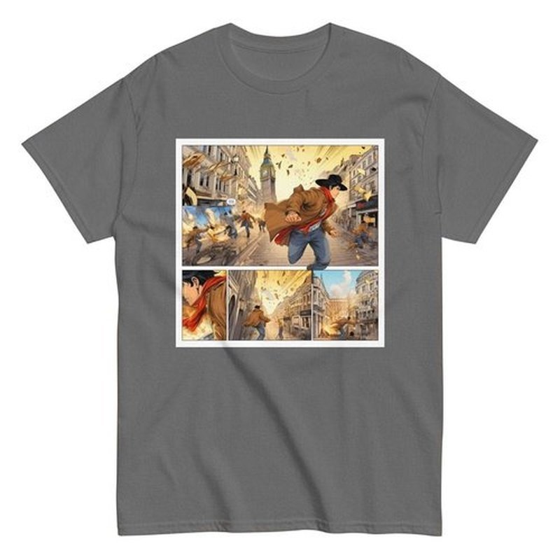 Comic Book Page Tshirt - London Mystery DetectiveT - ShirtGalactrip CoutureComic Book Page Tshirt - London Mystery Detective | Unique Design, Gift for Comic Lovers T - Shirt 18