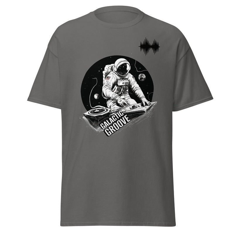 Galactic Groove Astronaut DJ T - ShirtT - ShirtGalactrip CoutureAstronaut DJ Space Party T - Shirt - Sleek Black and White Design - Music and Space Science Lover - Fashionable Unisex Tee