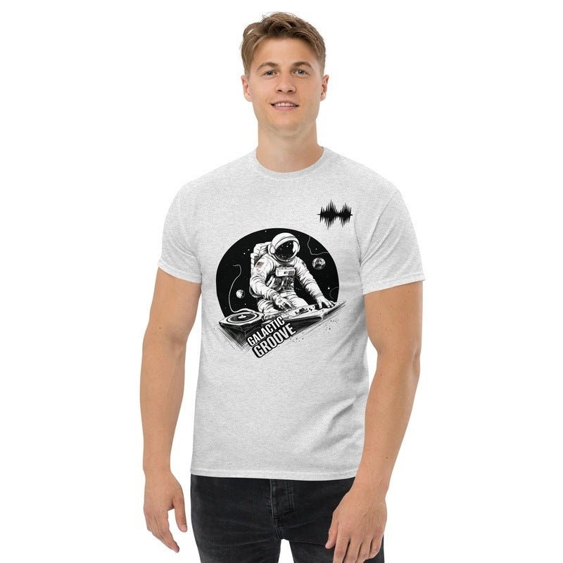 Galactic Groove Astronaut DJ T - ShirtT - ShirtGalactrip CoutureAstronaut DJ Space Party T - Shirt - Sleek Black and White Design - Music and Space Science Lover - Fashionable Unisex Tee