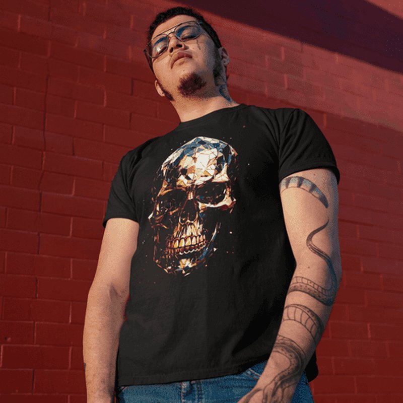 Golden Skull T - Shirt: Redefining Men's StyleT - ShirtGalactrip CoutureGolden Skull T - Shirt: Redefining Men's Style T - Shirt 18
