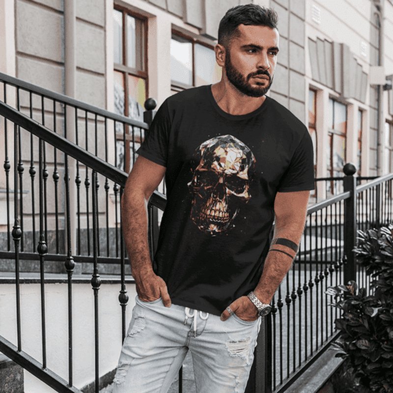 Golden Skull T - Shirt: Redefining Men's StyleT - ShirtGalactrip CoutureGolden Skull T - Shirt: Redefining Men's Style T - Shirt 18