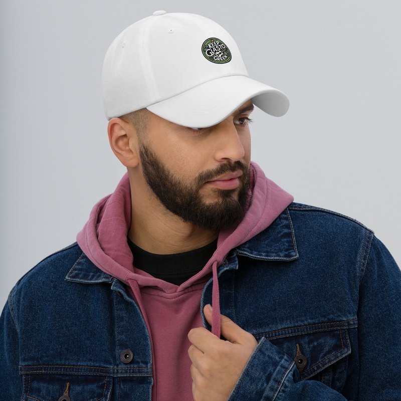 Keep Glasto Green Embroidered Dad Hat - Sustainable Festival FashionHatGalactrip CoutureKeep Glasto Green Embroidered Dad Hat - Sustainable Festival Fashion