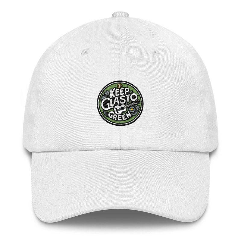 Keep Glasto Green Embroidered Dad Hat - Sustainable Festival FashionHatGalactrip CoutureKeep Glasto Green Embroidered Dad Hat - Sustainable Festival Fashion