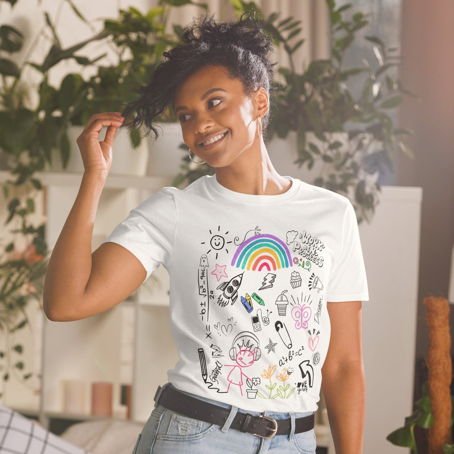 Love Yourself Doodle Art Unisex T-ShirtT-ShirtGalactrip CoutureProduct mockup