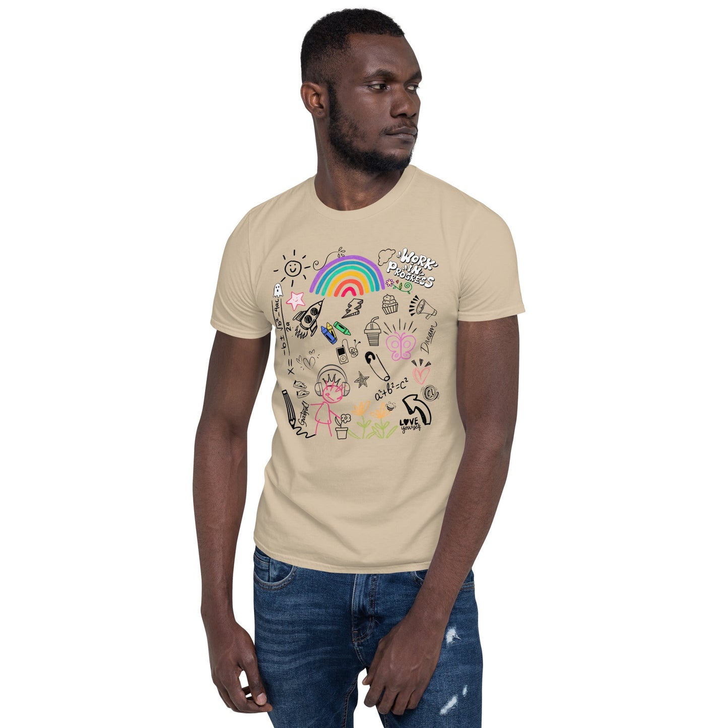 Love Yourself Doodle Art Unisex T-ShirtT-ShirtGalactrip CoutureProduct mockup