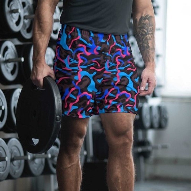 Men's Recycled Camo Neon - Print Athletic Shorts | Black Blue Pink All - Over Print | Trendy Design | Moisture - Wicking | UPF50+ ProtectionShortsGalactrip CoutureMen's Recycled Camo Neon - Print Athletic Shorts | Black Blue Pink All - Over Print | Trendy Design | Moisture - Wicking | UPF50+ Protection Shorts 40.99