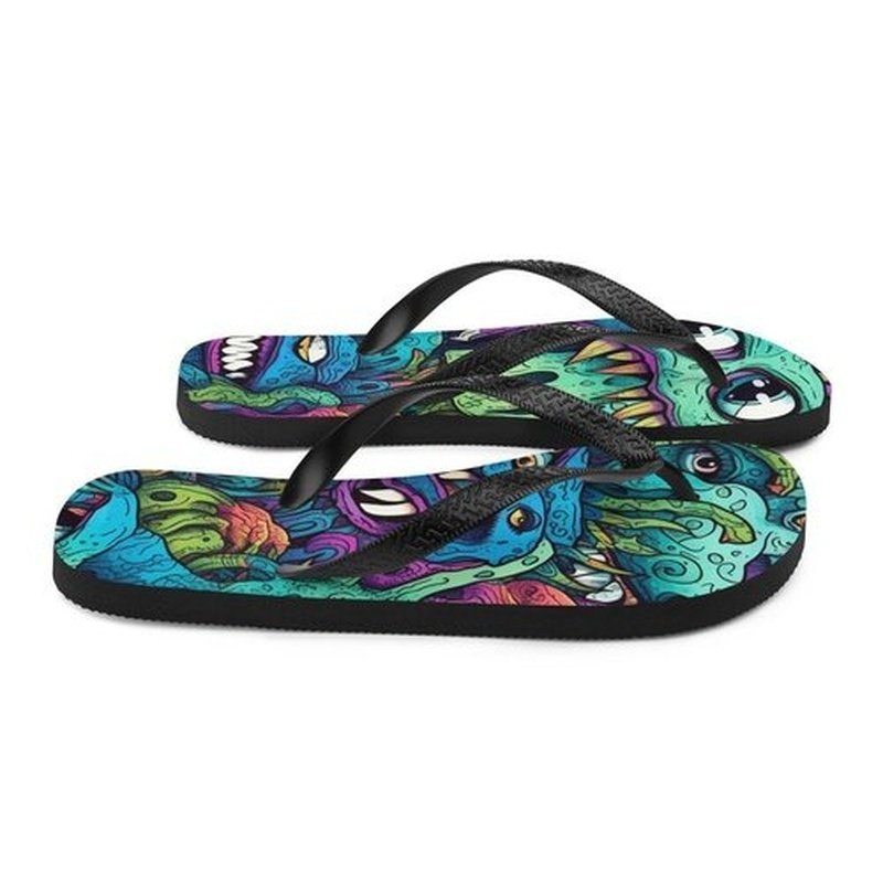 Trippy Monsters Flip - Flops, Summer Vibes DesignFlip FlopsGalactrip CoutureTrippy Monsters Flip - Flops, Summer Vibes Design Flip Flops 18