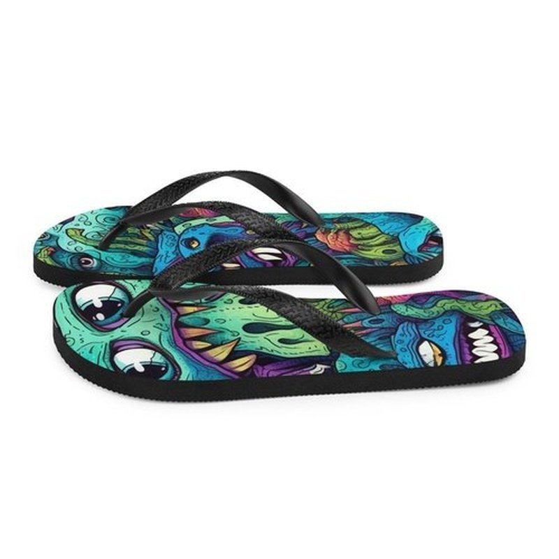 Trippy Monsters Flip - Flops, Summer Vibes DesignFlip FlopsGalactrip CoutureTrippy Monsters Flip - Flops, Summer Vibes Design Flip Flops 18