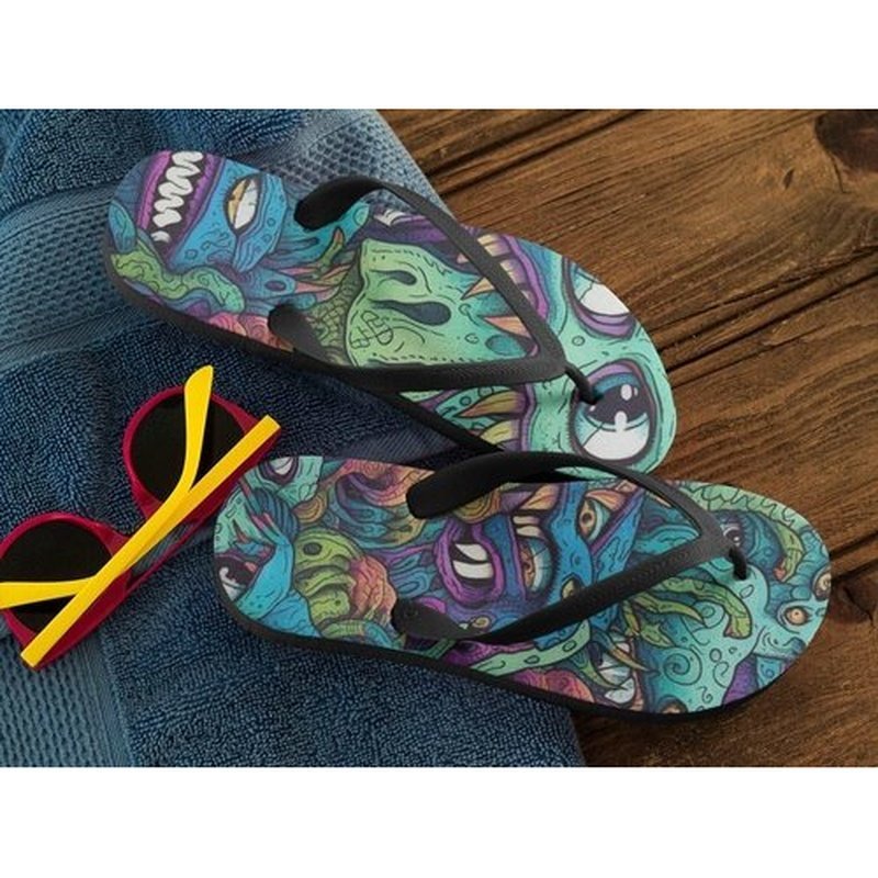 Trippy Monsters Flip - Flops, Summer Vibes DesignFlip FlopsGalactrip CoutureTrippy Monsters Flip - Flops, Summer Vibes Design Flip Flops 18