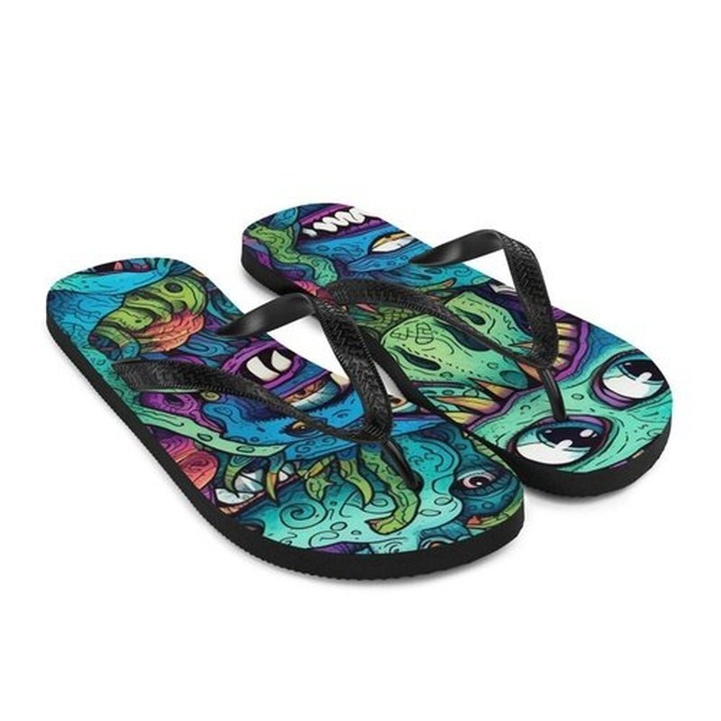 Trippy Monsters Flip - Flops, Summer Vibes DesignFlip FlopsGalactrip CoutureTrippy Monsters Flip - Flops, Summer Vibes Design Flip Flops 18