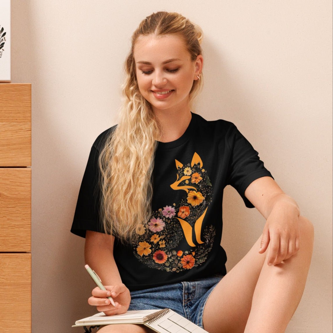 Boho Fox Floral T-ShirtT-ShirtGalactrip CoutureProduct mockup