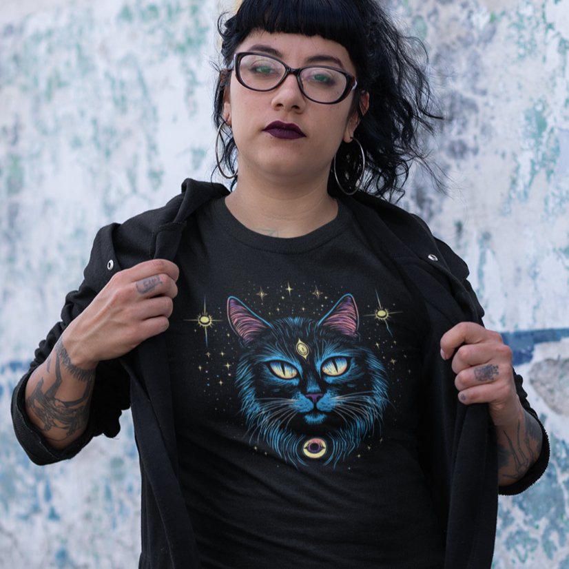 Celestial Witchy Cat T-ShirtT-ShirtGalactrip CoutureCelestial Witchy Cat T-Shirt