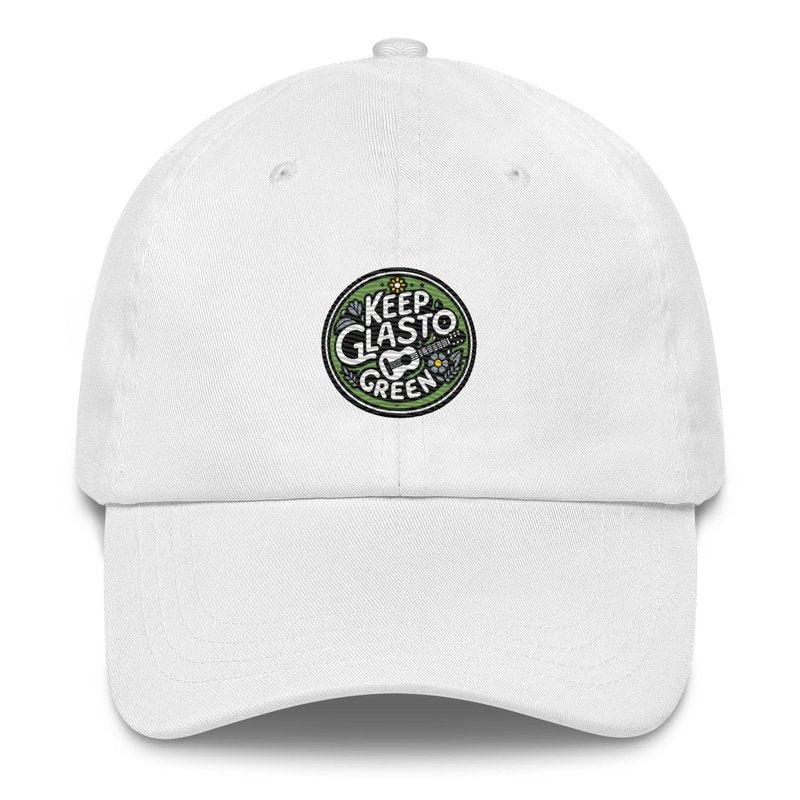 Keep Glasto Green Embroidered Dad Hat - Sustainable Festival Fashion