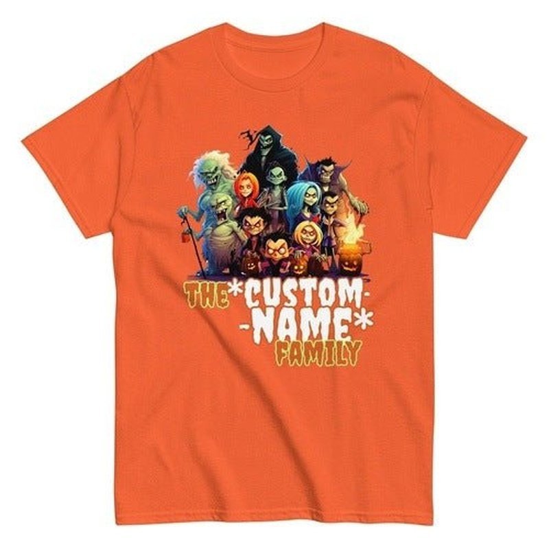 Customizable Halloween Family T - Shirt: Celebrate Spooky Season in StyleT - ShirtGalactrip CoutureCustomizable Halloween Family T - Shirt: Celebrate Spooky Season in Style T - Shirt 18