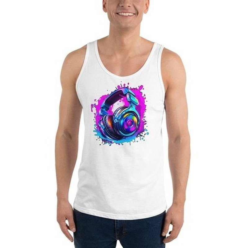 Headphones Tank Top Clubbing Party Night Out Gym MensTank TopGalactrip CoutureHeadphones Tank Top Clubbing Party Night Out Gym Mens Tank Top 35