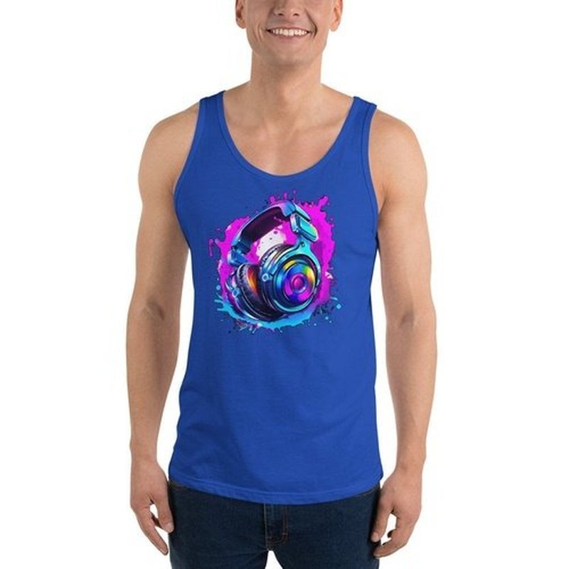 Headphones Tank Top Clubbing Party Night Out Gym MensTank TopGalactrip CoutureHeadphones Tank Top Clubbing Party Night Out Gym Mens Tank Top 35