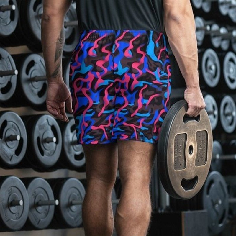Men's Recycled Camo Neon - Print Athletic Shorts | Black Blue Pink All - Over Print | Trendy Design | Moisture - Wicking | UPF50+ ProtectionShortsGalactrip CoutureMen's Recycled Camo Neon - Print Athletic Shorts | Black Blue Pink All - Over Print | Trendy Design | Moisture - Wicking | UPF50+ Protection Shorts 40.99