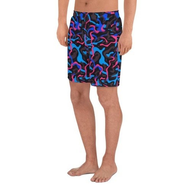 Men's Recycled Camo Neon - Print Athletic Shorts | Black Blue Pink All - Over Print | Trendy Design | Moisture - Wicking | UPF50+ ProtectionShortsGalactrip CoutureMen's Recycled Camo Neon - Print Athletic Shorts | Black Blue Pink All - Over Print | Trendy Design | Moisture - Wicking | UPF50+ Protection Shorts 40.99