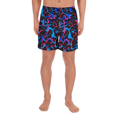 Men's Recycled Camo Neon - Print Athletic Shorts | Black Blue Pink All - Over Print | Trendy Design | Moisture - Wicking | UPF50+ ProtectionShortsGalactrip CoutureMen's Recycled Camo Neon - Print Athletic Shorts | Black Blue Pink All - Over Print | Trendy Design | Moisture - Wicking | UPF50+ Protection