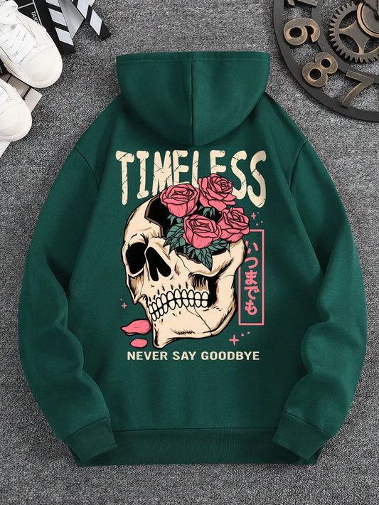 Men's Timeless Skull Print Hoodie - Casual Fleece SweatshirtHoodieGalactrip Couture53744250126721|53744250159489|53744250192257|53744250225025|53744250257793|53744250290561