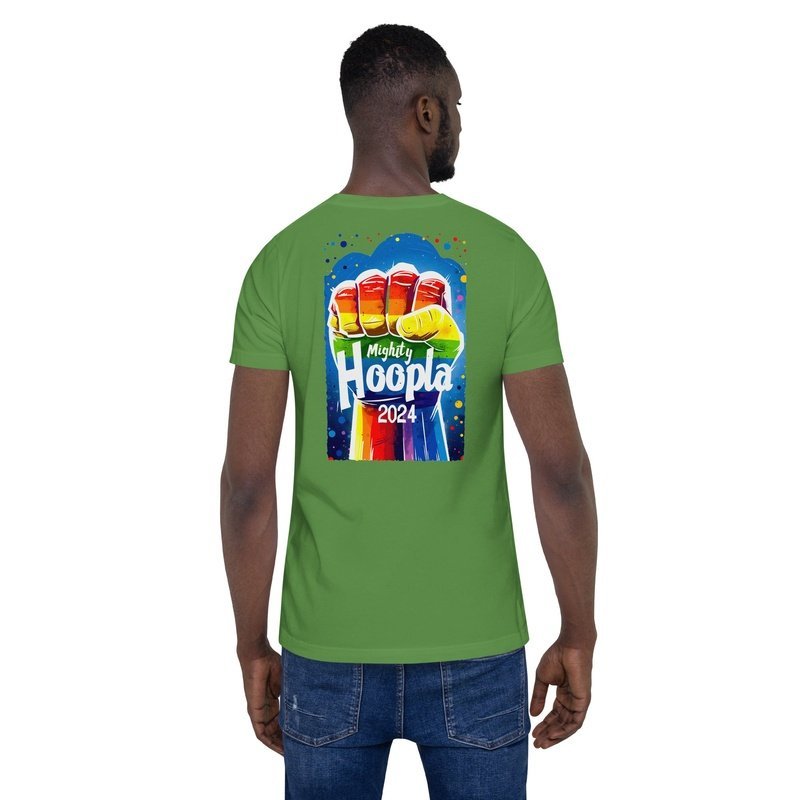 Mighty Hoopla 2024 Pride T - shirt, Rainbow Festival Tee, LGBTQ+ Graphic ShirtT - ShirtGalactrip CoutureMighty Hoopla 2024 Pride T - shirt, Rainbow Festival Tee, LGBTQ+ Graphic Shirt