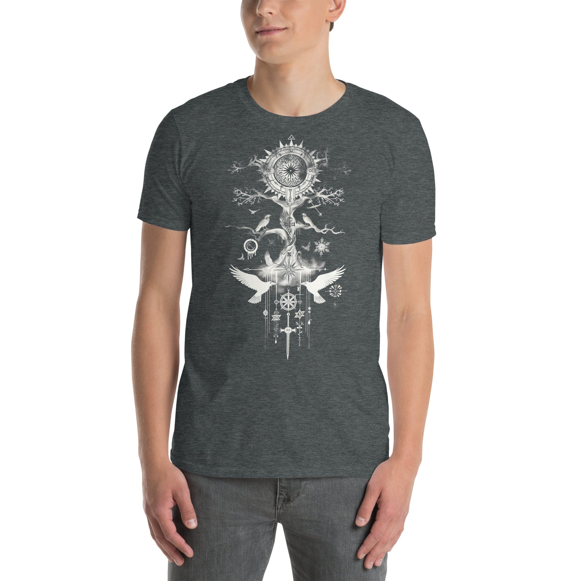 Norse Mythology Yggdrasil & Vegvísir Viking T-ShirtT-ShirtGalactrip CoutureProduct mockup