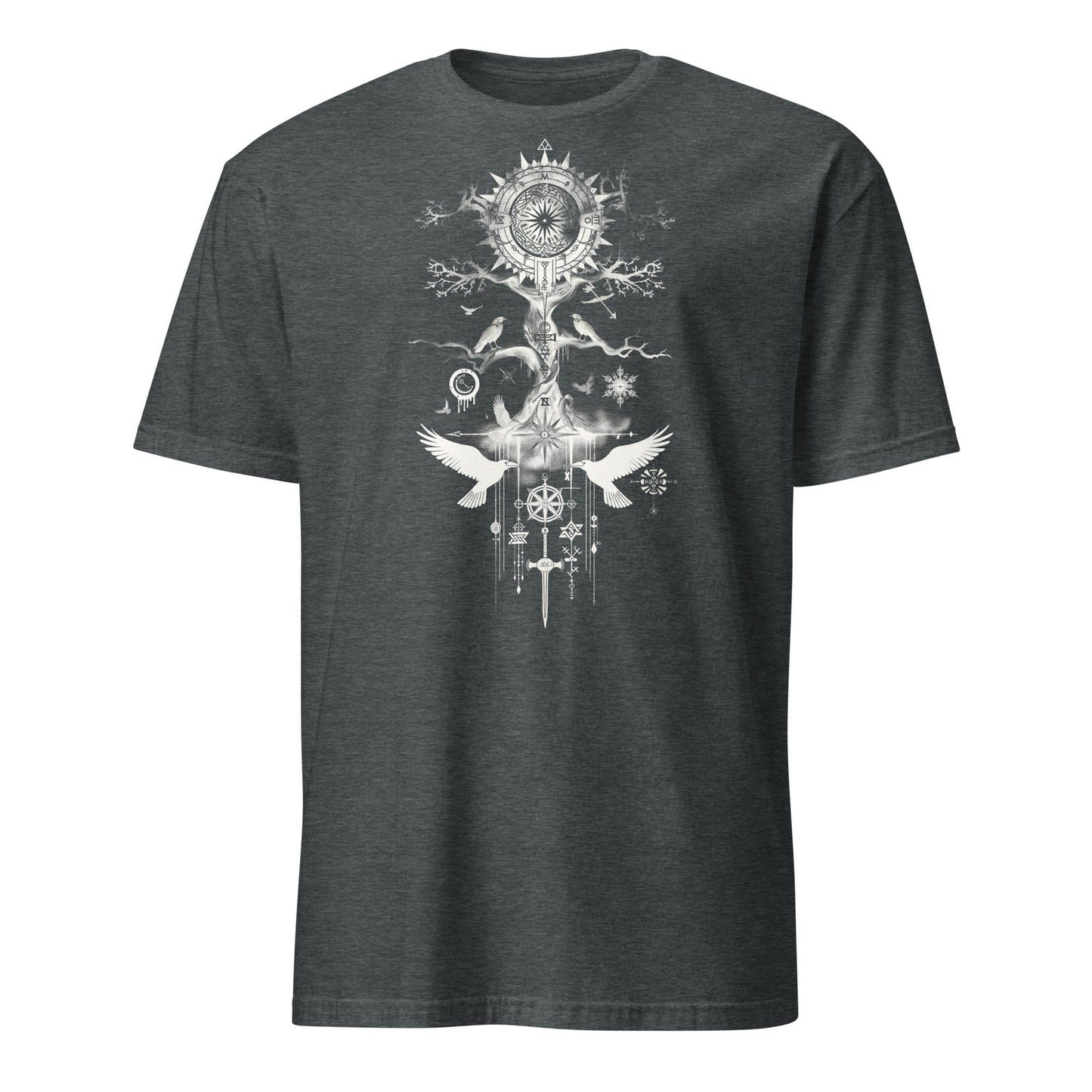 Norse Mythology Yggdrasil & Vegvísir Viking T-ShirtT-ShirtGalactrip CoutureProduct mockup