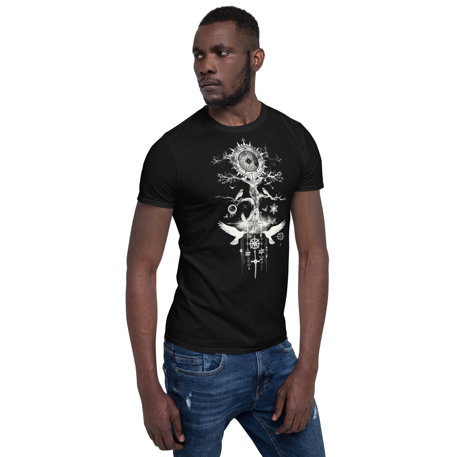 Norse Mythology Yggdrasil & Vegvísir Viking T-ShirtT-ShirtGalactrip CoutureProduct mockup