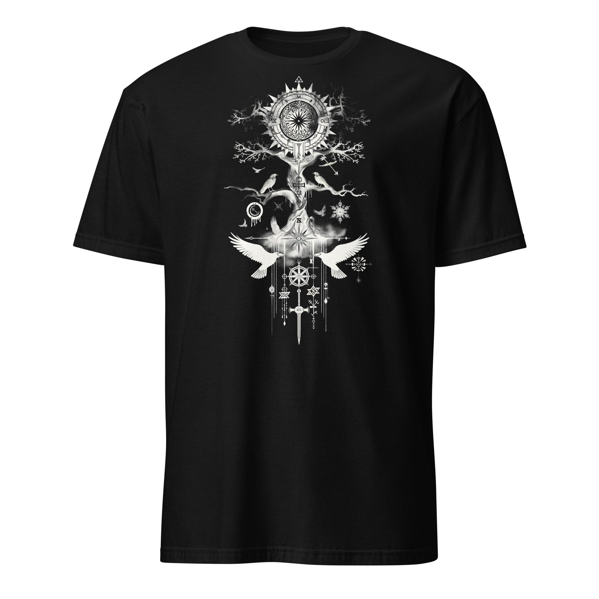 Norse Mythology Yggdrasil & Vegvísir Viking T-ShirtT-ShirtGalactrip CoutureProduct mockup