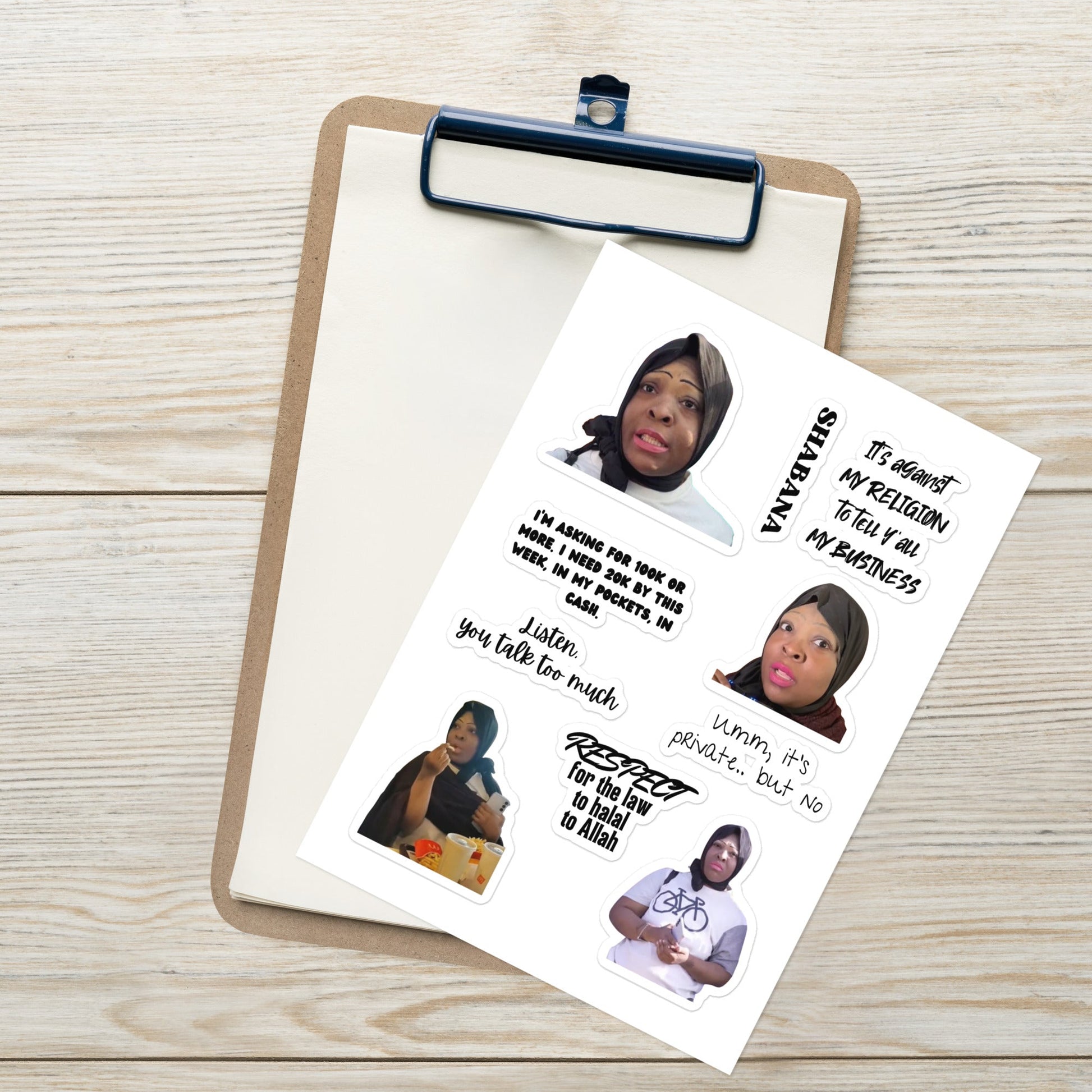 Onijah in Pakistan Sticker Pack Viral Meme Funny Quote StickersStickersGalactrip CoutureProduct mockup