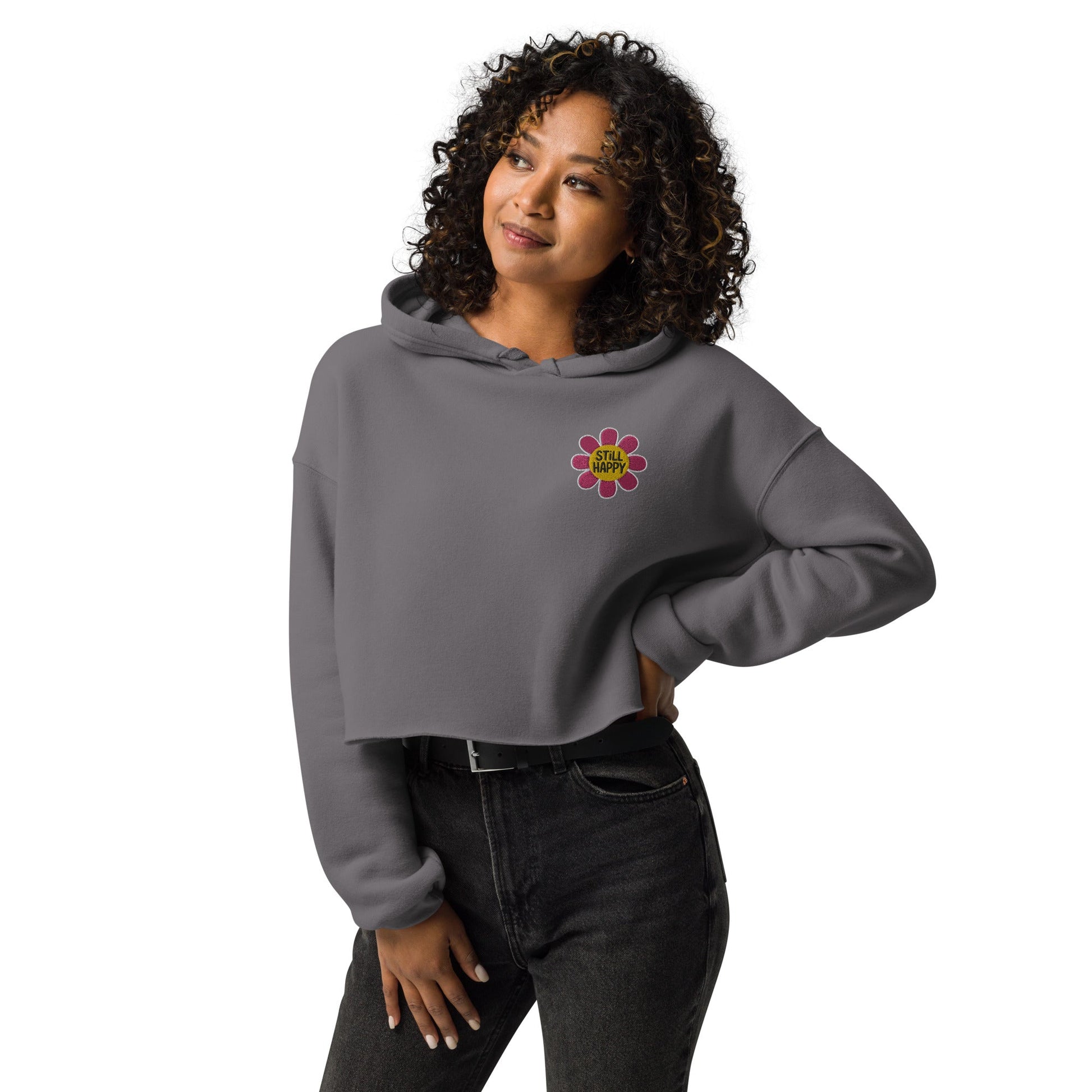 Post - Breakup Embroidered Crop HoodieGalactrip CouturePost - Breakup Embroidered Crop Hoodie