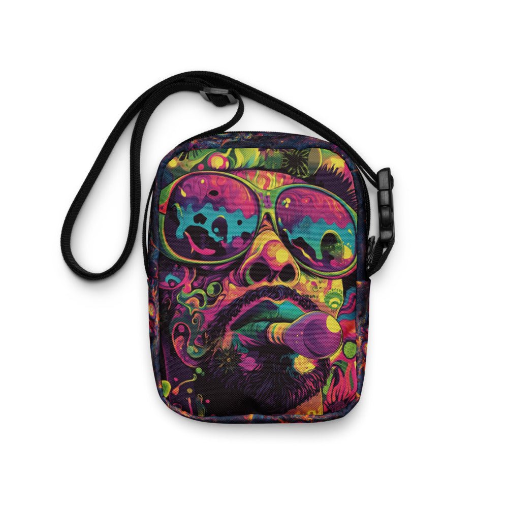 Psychedelic Aliens - Crossbody Festival Party BagCrossbody BagGalactrip CouturePsychedelic Aliens - Crossbody Festival Party Bag