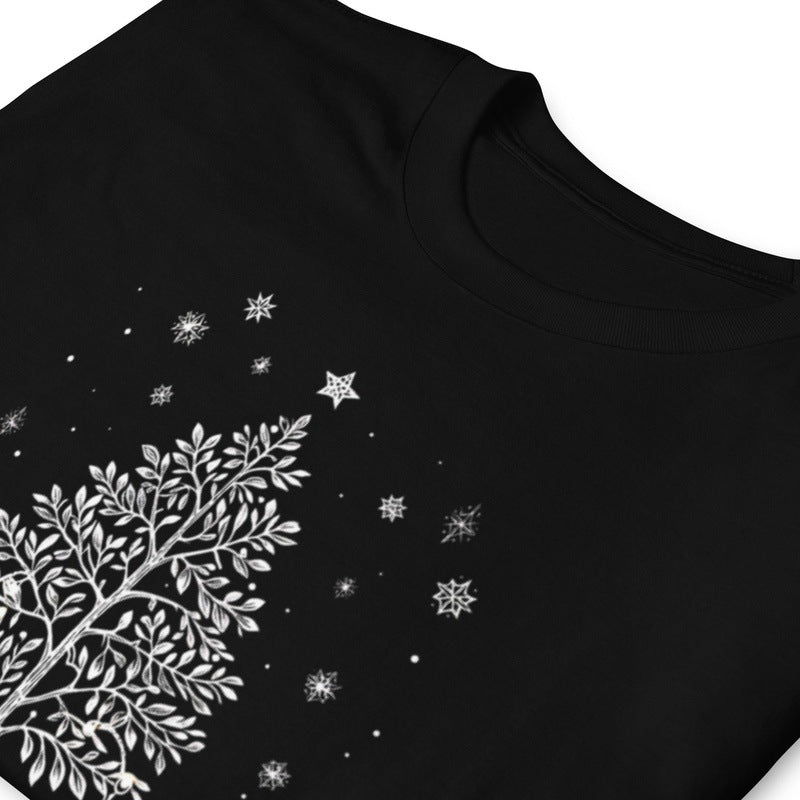 Retro Christmas T - Shirt: Vintage Postcard StyleT - ShirtGalactrip CoutureRetro Christmas T - Shirt: Vintage Postcard Style