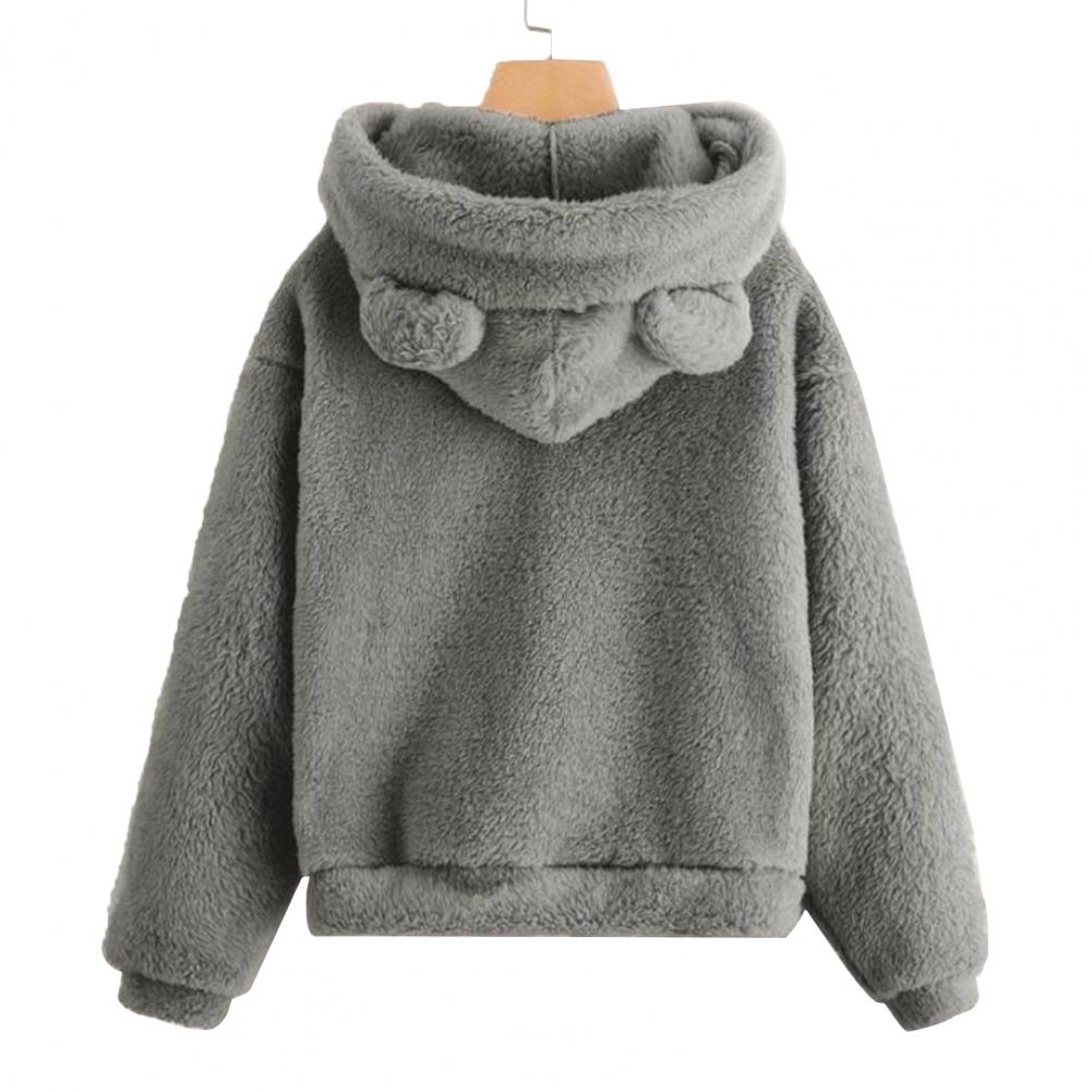 Women’s Plush Hoodie with Bear Ears - Warm Casual Winter SweatshirtHoodieGalactrip CoutureWomen’s Plush Hoodie with Bear Ears - Warm Casual Winter Sweatshirt