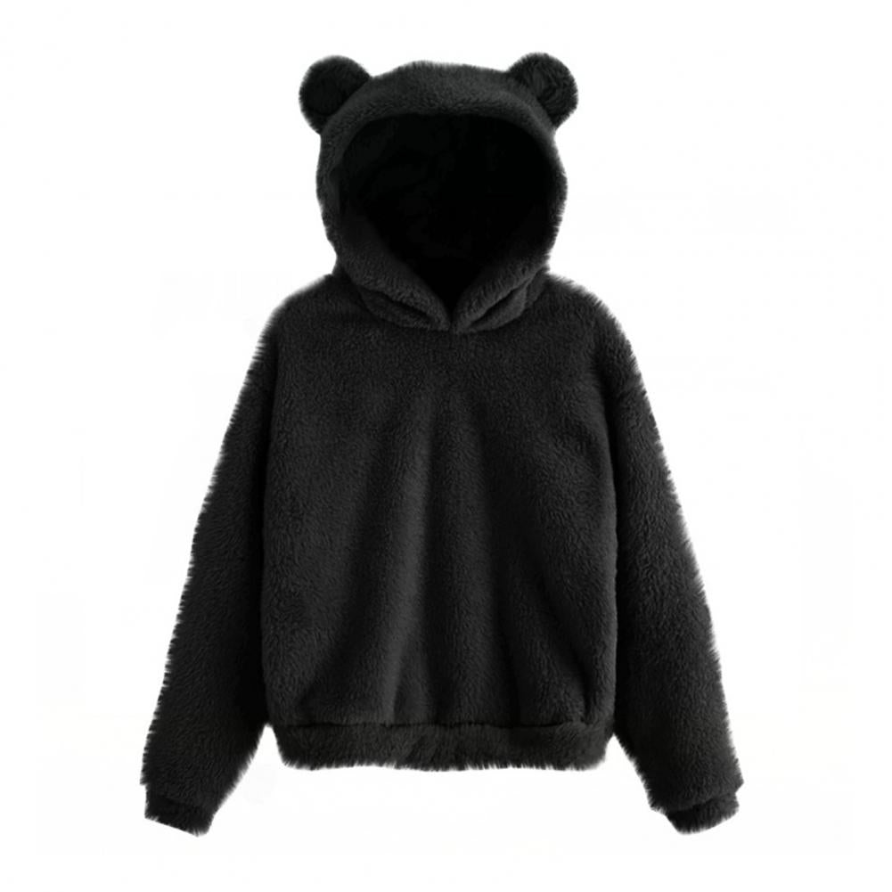 Women’s Plush Hoodie with Bear Ears - Warm Casual Winter SweatshirtHoodieGalactrip CoutureWomen’s Plush Hoodie with Bear Ears - Warm Casual Winter Sweatshirt